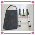 3.2m aluminium telescopic straight ladder with black canvas carry bag